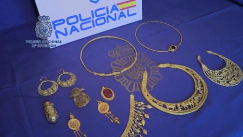 Ukrainian artefacts recovered by Spanish police.