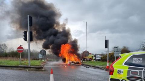 The M4 westbound