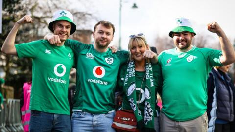 Ireland fans outside the stadium