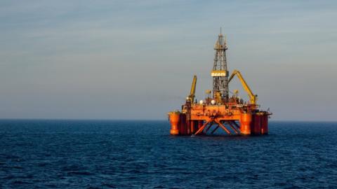 Oil rig in the North Sea