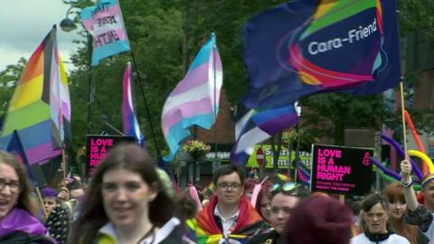 A Pride march in Belfast