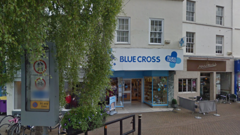 Blue Cross charity shop in Trowbridge