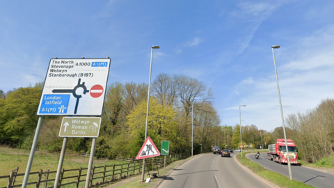 The A1000 Hertford Road in Welwyn