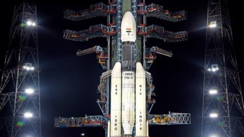 A handout photo made available by the Indian Space Research Organisation (ISRO) shows Indian Space Research Organisation (ISRO) orbiter vehicle "Chandrayaan-2", India"s first moon lander and rover mission planned and developed by the ISRO