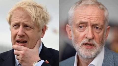 Boris Johnson (left) and Jeremy Corbyn