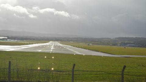 Runway at Hawarden Airport