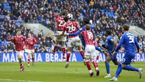 Cardiff City in action against Bristol City