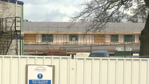 Welshpool school construction site