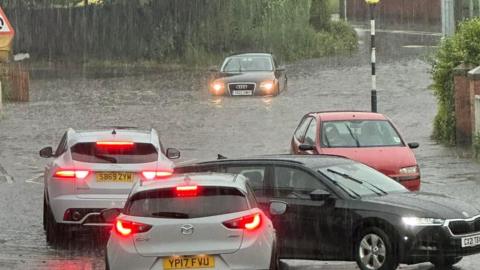 Flooding in Fleckney, Leicestershire