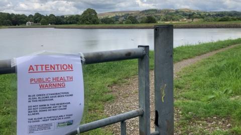 Notice at Slipper Hill Reservoir