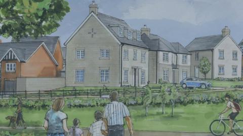 Artist impression of the homes