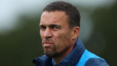 Valerien Ismael looks on during one of Watford's pre-season games