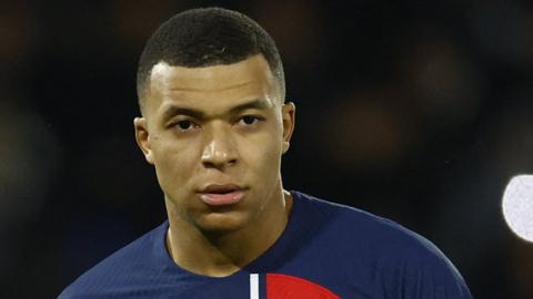 Kylian Mbappe in PSG kit