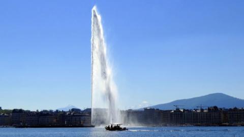 The Jet d'Eau on Lake Geneva