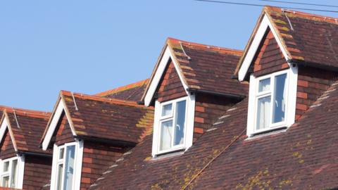 A close-up shot of rooftops and windows in Thanet