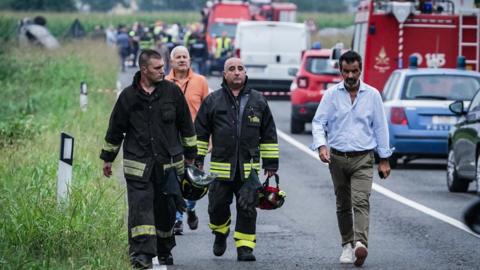 The pilot escaped by parachuting while a five-year-old girl died in the crash