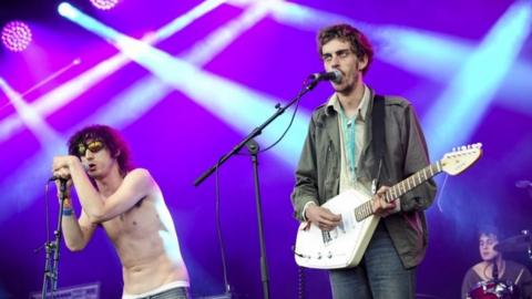 Fat White Family performing at Glastonbury 2015