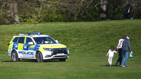 Police car in park