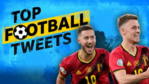 Top Football Tweets: Eden Hazard and Thorgan Hazard.
