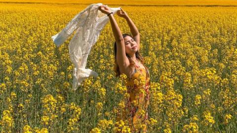 Sydneysider Ridzkhi Andhini visited the canola fields near Cowra in October