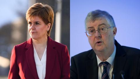 Nicola Sturgeon a Mark Drakeford