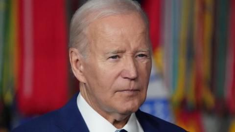 President Joe Biden speaks at the George E. Wahlen Department of Veterans Affairs Medical Center on August 10, 2023