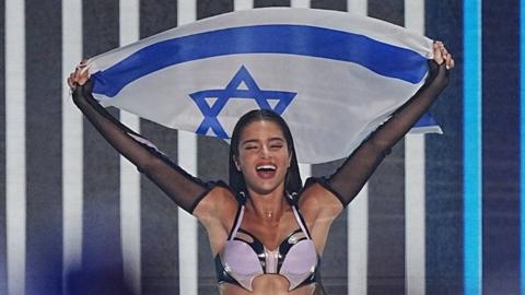 Israel entrant Noa Kirel during the opening of the grand final for the 2023 Eurovision Song Contest final in Liverpool
