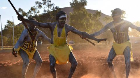Dancers from East Arnhem Land at the opening ceremony