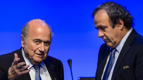 Sepp Blatter and Michel Platini