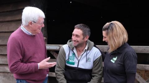 John Craven with Sam and Emily Stables