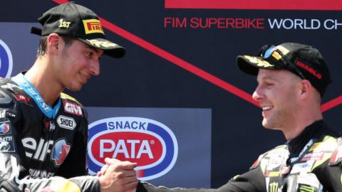 Toprak Razgatlioglu and Jonathan Rea