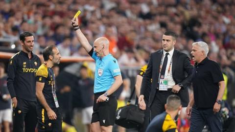 Anthony Taylor while refereeing the Europa League final