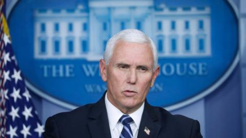 US Vice-President Mike Pence at the White House (file photo)