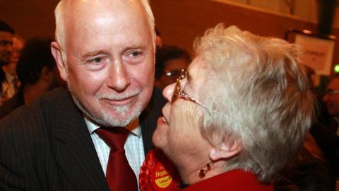 Kelvin Hopkins and his wife Patricia