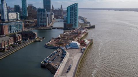 Construction of the ferry terminal