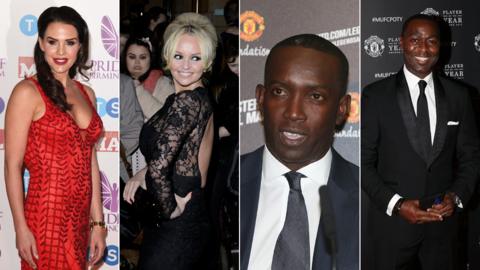 Danielle Lloyd, Jennifer Ellison, Dwight Yorke and Andrew Cole