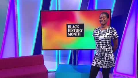 Shanequa on the Newsround set