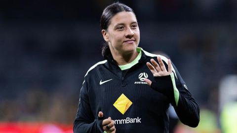 Sam Kerr in Australia kit