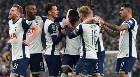 Tottenham celebrate