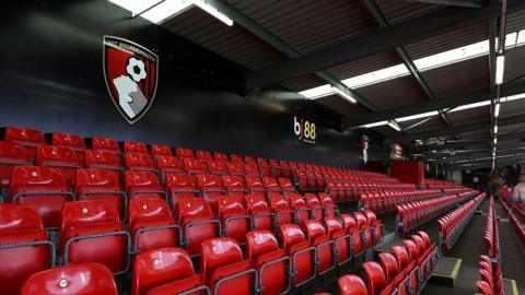A general view of seats inside Vitality Stadium