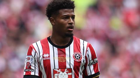 Rhian Brewster in action for Sheffield United 