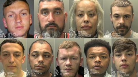 Rhes uchaf (ch-dd): Ashdon O'Dare, Lee Robinson, Michaela Gonzales, Jordan Bratcher. Rhes waelod (ch-dd): Tyler Stapleton, Keiron Beccano, Luke Williams, McKenzie Pring, Jaydan Baston