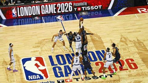 Tip off during Orlando Magic v Memphis Grizzlies in the NBA London game