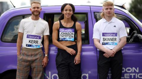 Josh Kerr, Katarina Johnson-Thompson and Zak Skinner