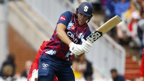 David Willey batting for Northamptonshire Steelbacks