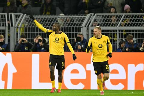 Serhou Guirassy scores for Dortmund