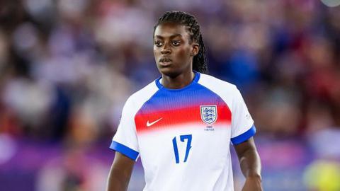 Michelle Agyemang in an England shirt