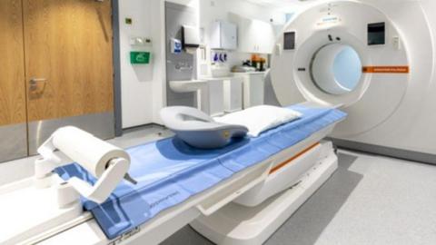 The CT scanner at North Kent Community Diagnostic Centre.