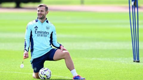Jack Wilshere pictured during an Arsenal Under-18s training session