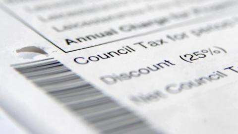A close-up picture of a generic council tax bill.